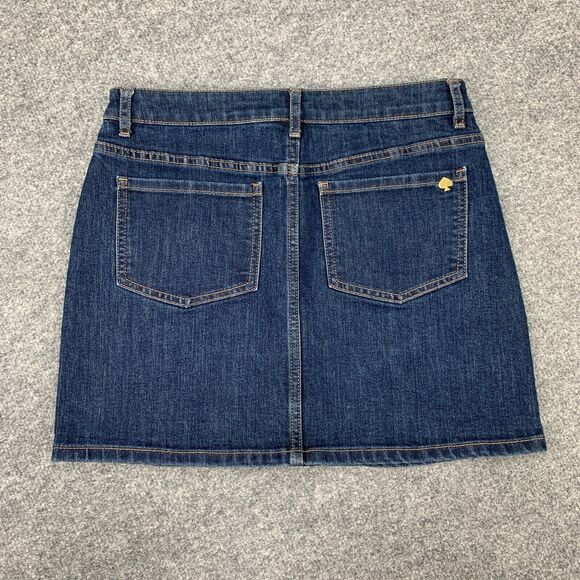 Kate Spade Mini Skirt Girls 14 Blue The Rules Medium Wash Denim Button Up Pocket - Picture 7 of 12